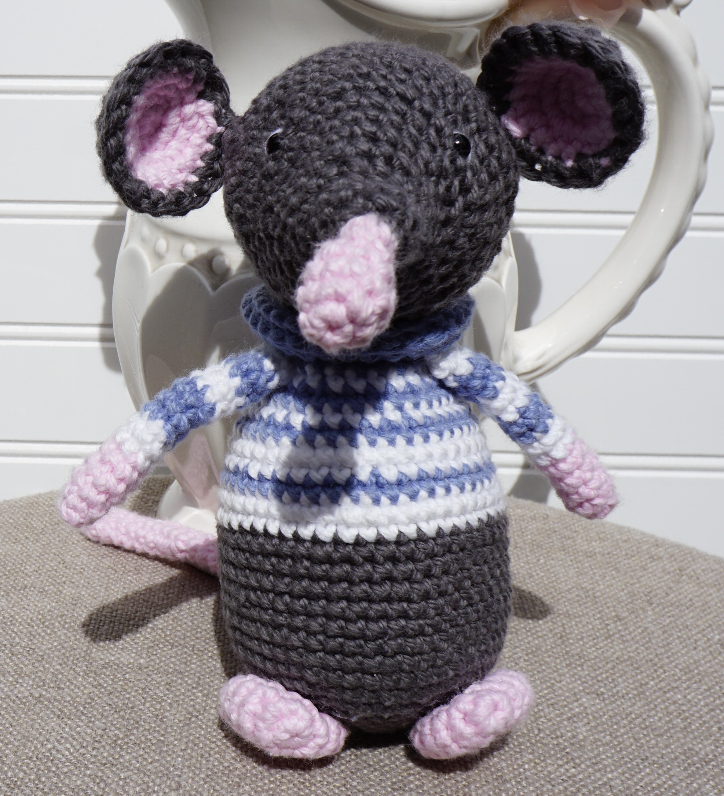 Handmade crocheted amigurumi fox